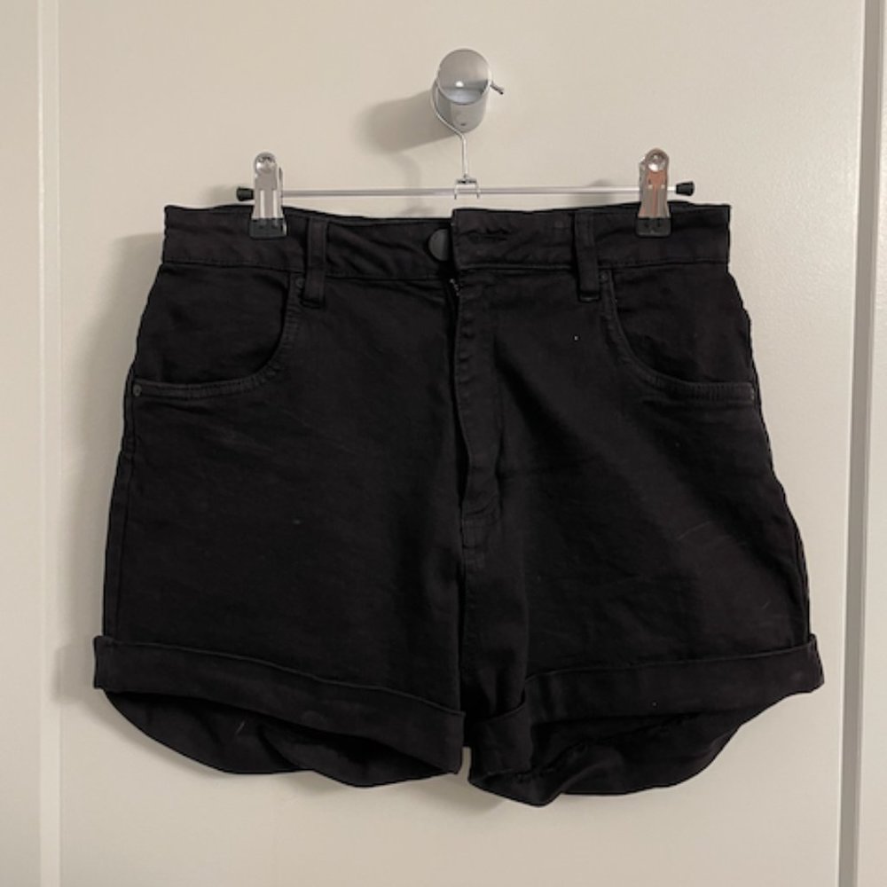 High Rise Classic Stretch Denim Shorts